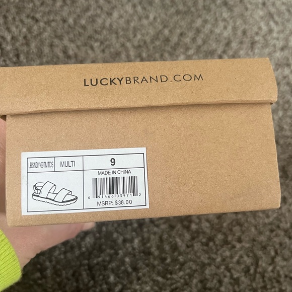 Lucky Brand Brown and Gold Sandals Two-Strap Design Toddler 9 - Picture 5 of 5